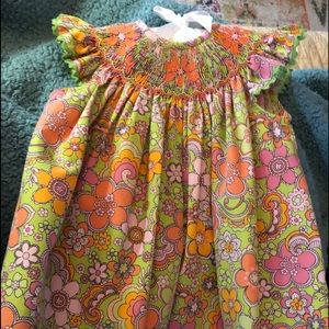 Hand smocked dress, 12 months